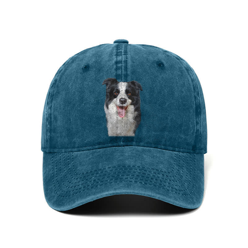 Schwarze Border Collie Hundeliebhaber Verstellbare Baseballkappe