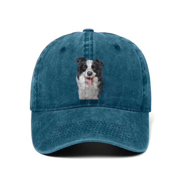 Schwarze Border Collie Hundeliebhaber Verstellbare Baseballkappe
