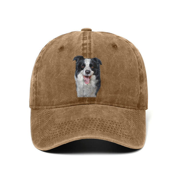 Schwarze Border Collie Hundeliebhaber Verstellbare Baseballkappe