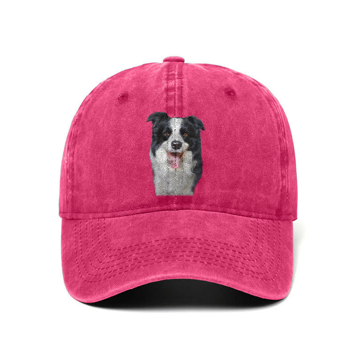 Schwarze Border Collie Hundeliebhaber Verstellbare Baseballkappe