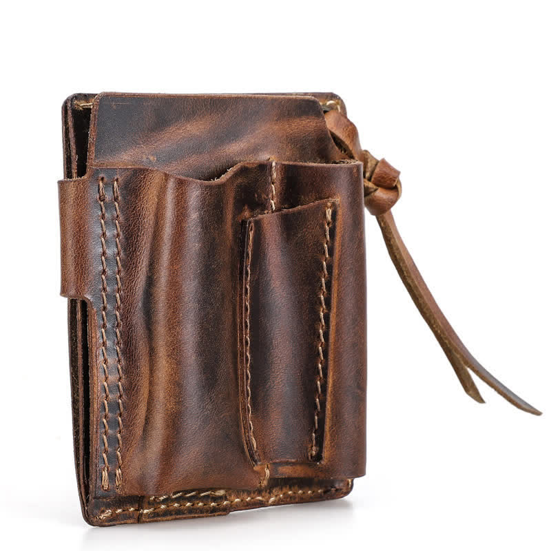 Benutzerdefinierter Name EDC Brieftasche Tasche Organizer Leder Gürteltasche - image 12