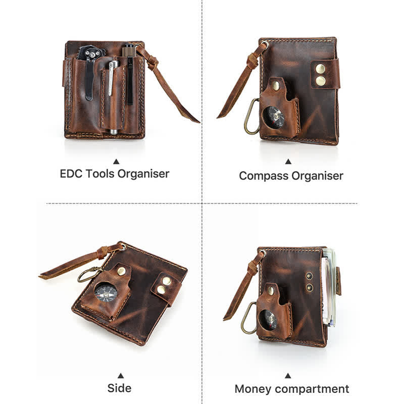 Benutzerdefinierter Name EDC Brieftasche Tasche Organizer Leder Gürteltasche - image 13