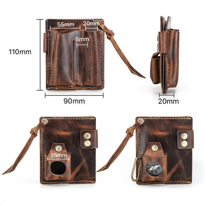 Benutzerdefinierter Name EDC Brieftasche Tasche Organizer Leder Gürteltasche - image 14