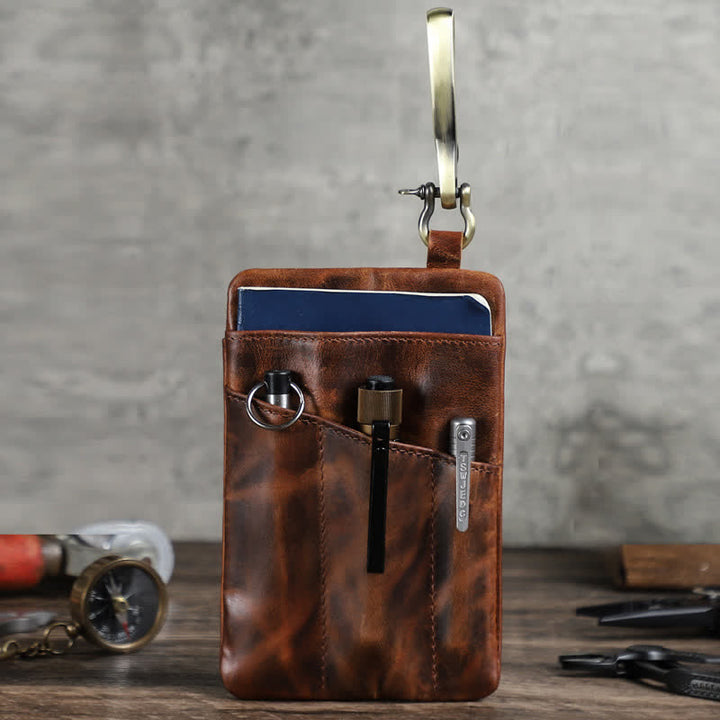 Aufbewahrungstasche für Outdoor-Werkzeug-Taschenlampen mit großer Hakenschnalle - Kaffee - image 1