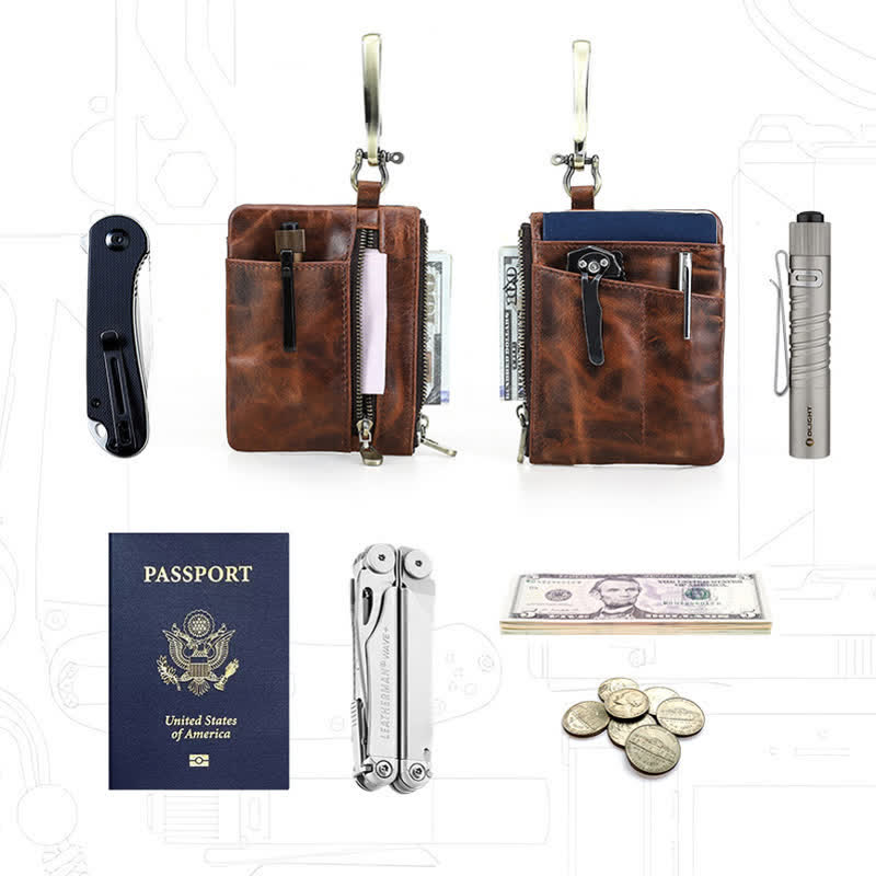 Funktionelle Werkzeugtasche aus Leder mit großer Hakenschnalle - image 4