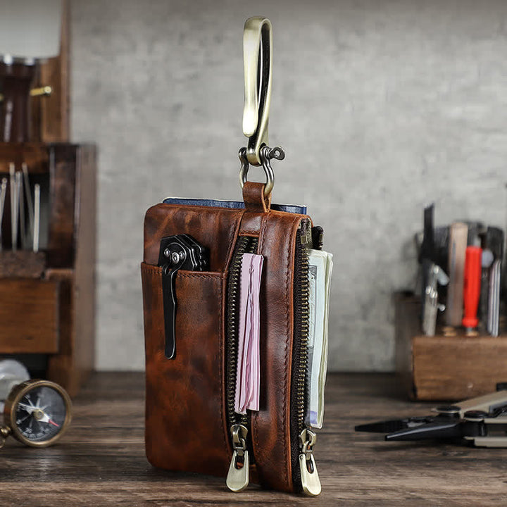 Funktionelle Werkzeugtasche aus Leder mit großer Hakenschnalle - image 3