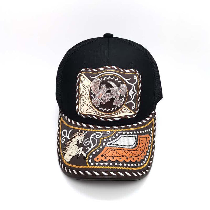 Schwarzes 3D-Metallmuster, Western-Ethno-Mode, mexikanischer Trucker-Hut (Vorverkauf) - image 15