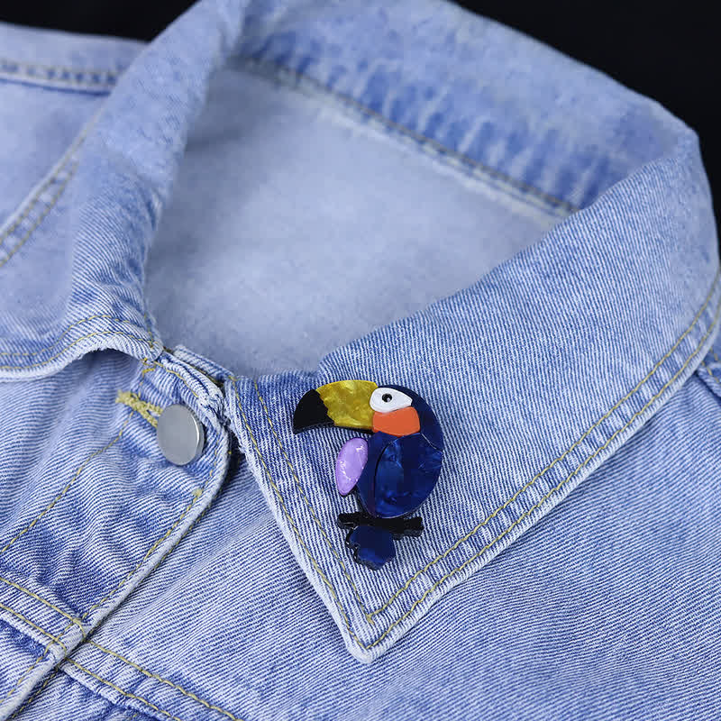 Big-Billed Bird Cartoon Handgemachte Acryl Brosche - image 5
