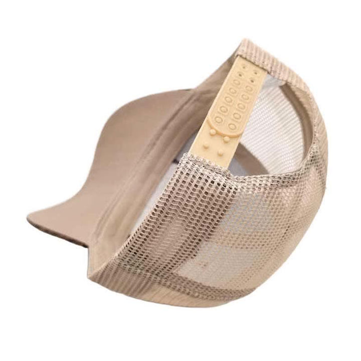 Silberne Trucker-Mütze aus Netzgewebe mit 3D-Pferdedekor aus Metall, Western-Stickerei (Vorverkauf) - image 4