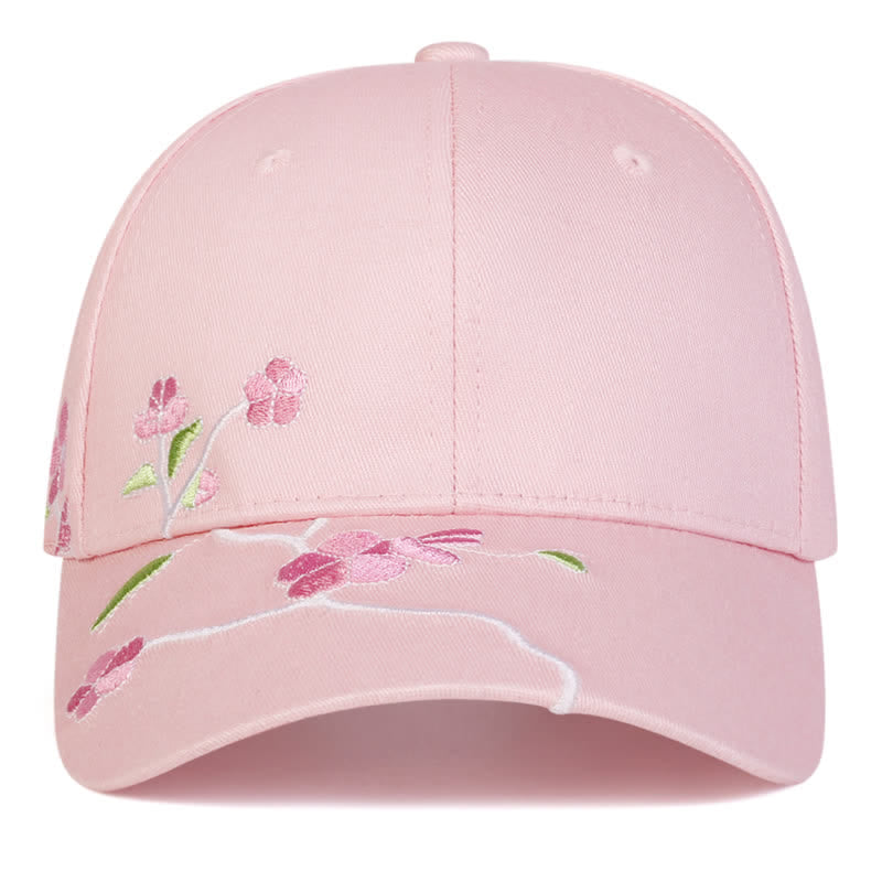 Pinke, seitlich bestickte Baseballkappe mit Blumenmuster, verstellbar - image 5