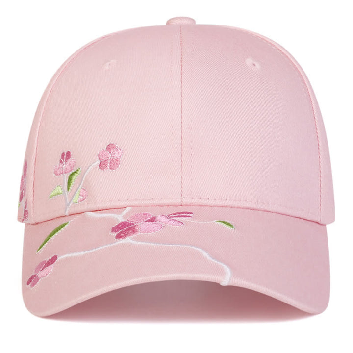 Pinke, seitlich bestickte Baseballkappe mit Blumenmuster, verstellbar - image 5