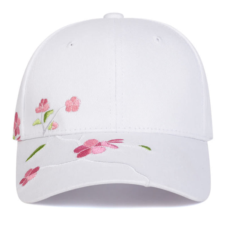 Pinke, seitlich bestickte Baseballkappe mit Blumenmuster, verstellbar - image 8