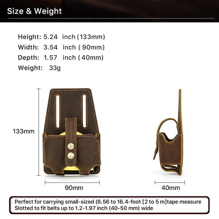 Kaffee 5M Stahlmaßkoffer Ledergürteltasche - image 7