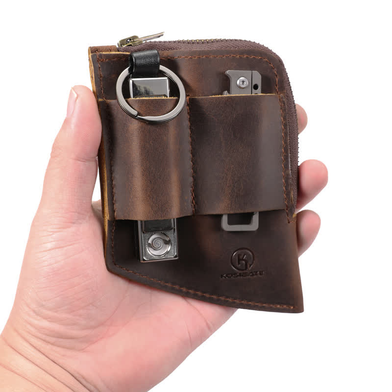 Gebogene Form EDC Pocket Wallet Ledergürteltasche - image 4