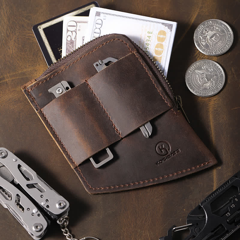 Gebogene Form EDC Pocket Wallet Ledergürteltasche - image 2