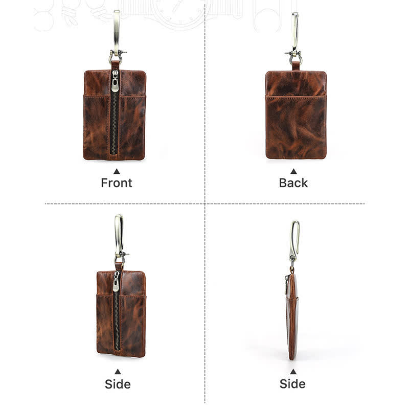 Gürteltasche aus Leder zur Aufbewahrung von Outdoor-Werkzeugen mit großer Hakenschnalle - image 8