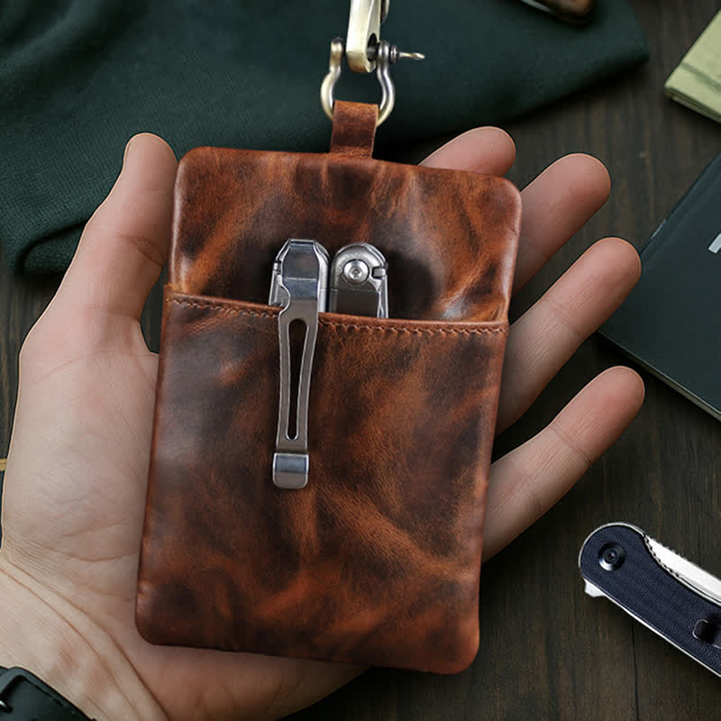 Gürteltasche aus Leder zur Aufbewahrung von Outdoor-Werkzeugen mit großer Hakenschnalle - image 12