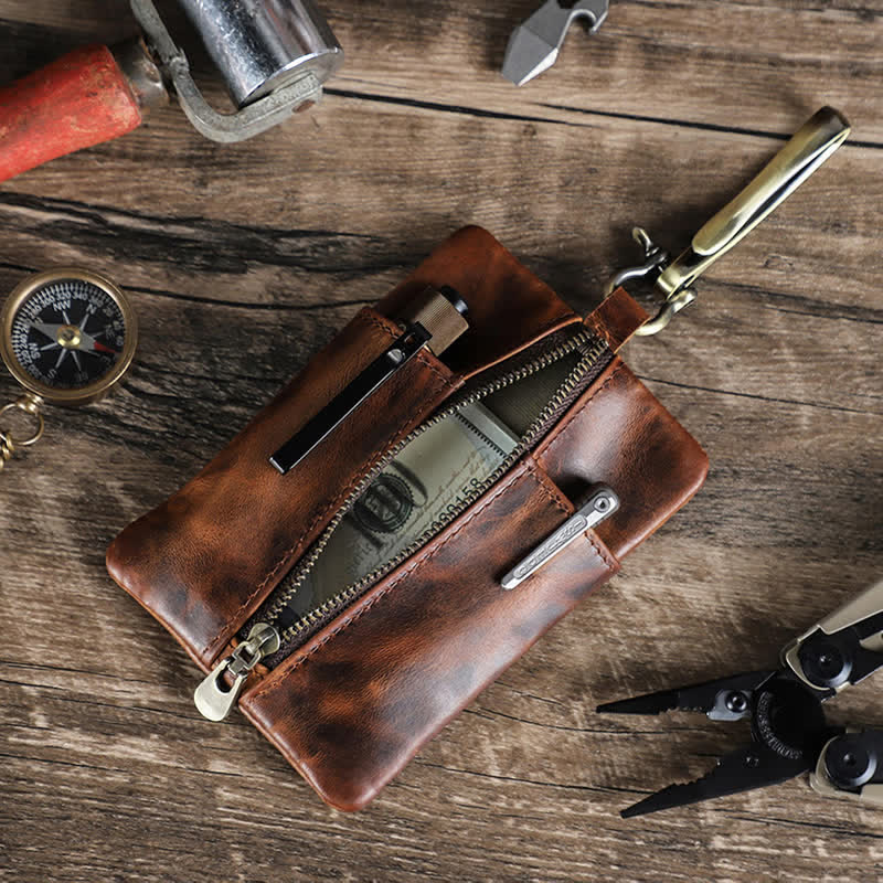 Gürteltasche aus Leder zur Aufbewahrung von Outdoor-Werkzeugen mit großer Hakenschnalle - image 11