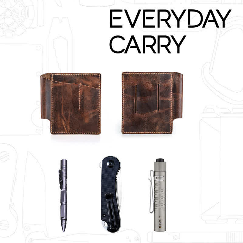 Retro Leder EDC Pocket Organizer Gürteltasche - image 6