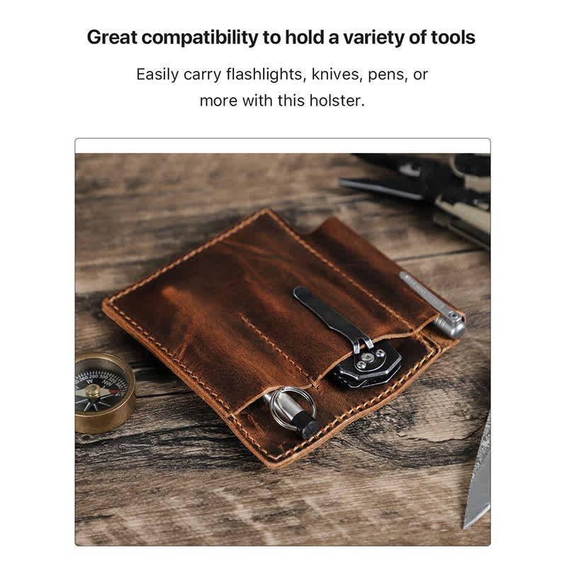 Retro Leder EDC Pocket Organizer Gürteltasche - image 4