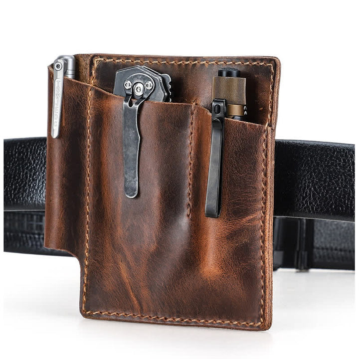 Retro Leder EDC Pocket Organizer Gürteltasche - image 11