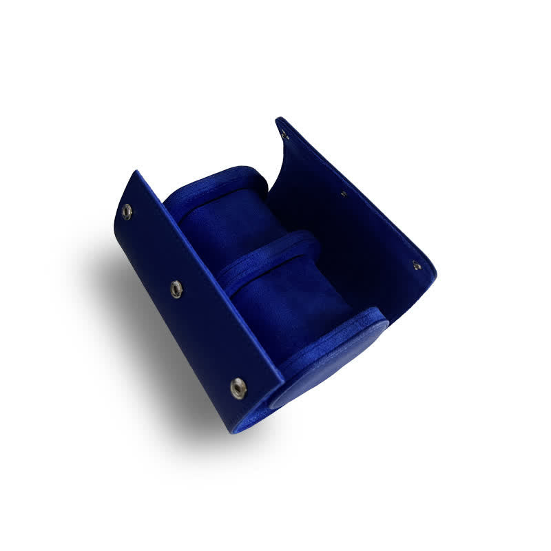 Reise-Uhrenetui aus Leder mit personalisierten Initialen - 2-Position - Blau - image 13