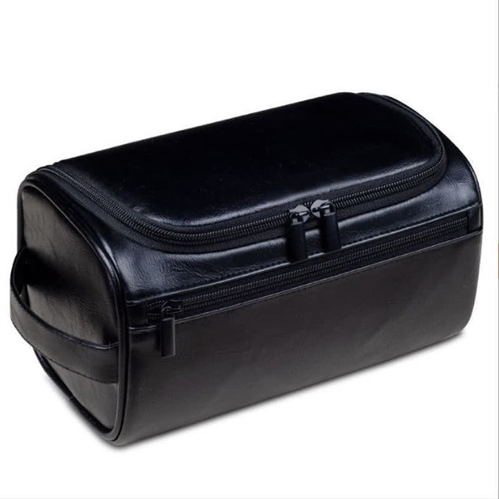 Individuelle Reise-Kulturtasche aus Leder mit Lasergravur und Monogramm - Schwarz - image 6