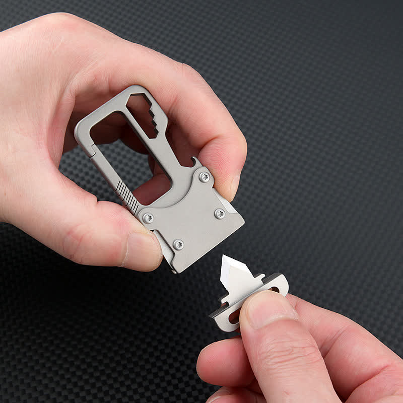 Multifunktionaler Karabiner-Schlüsselanhänger-Clip mit Messer - image 8