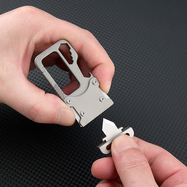 Multifunktionaler Karabiner-Schlüsselanhänger-Clip mit Messer - image 8