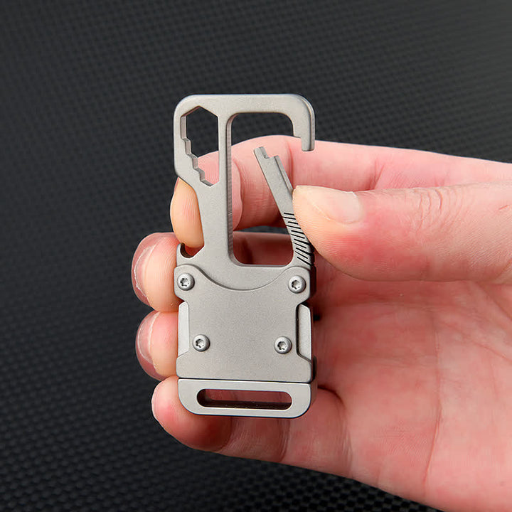 Multifunktionaler Karabiner-Schlüsselanhänger-Clip mit Messer - Titan - image 3