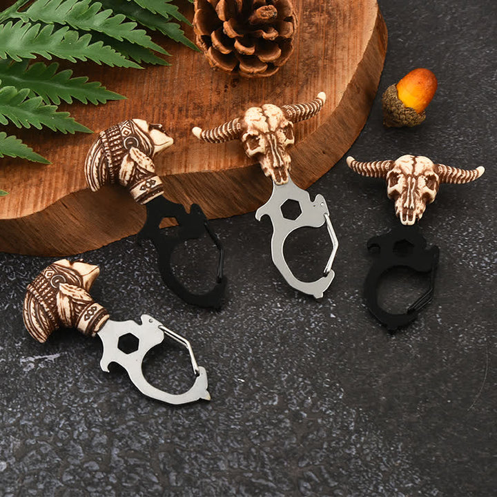 Praktischer Bull Indian Head Schlüsselanhänger mit Hammerbrecher - image 4