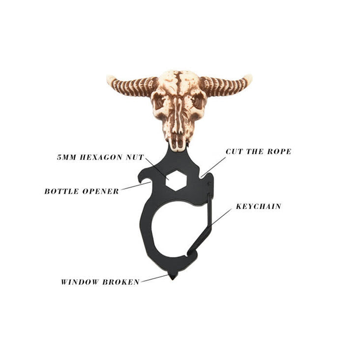 Praktischer Bull Indian Head Schlüsselanhänger mit Hammerbrecher - image 8