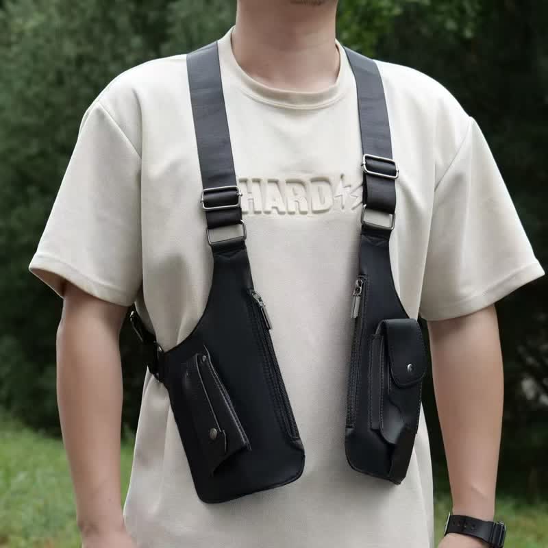 Diebstahlsichere, versteckte Achseltasche mit doppelter Schulterpartie - Schwarz - image 1