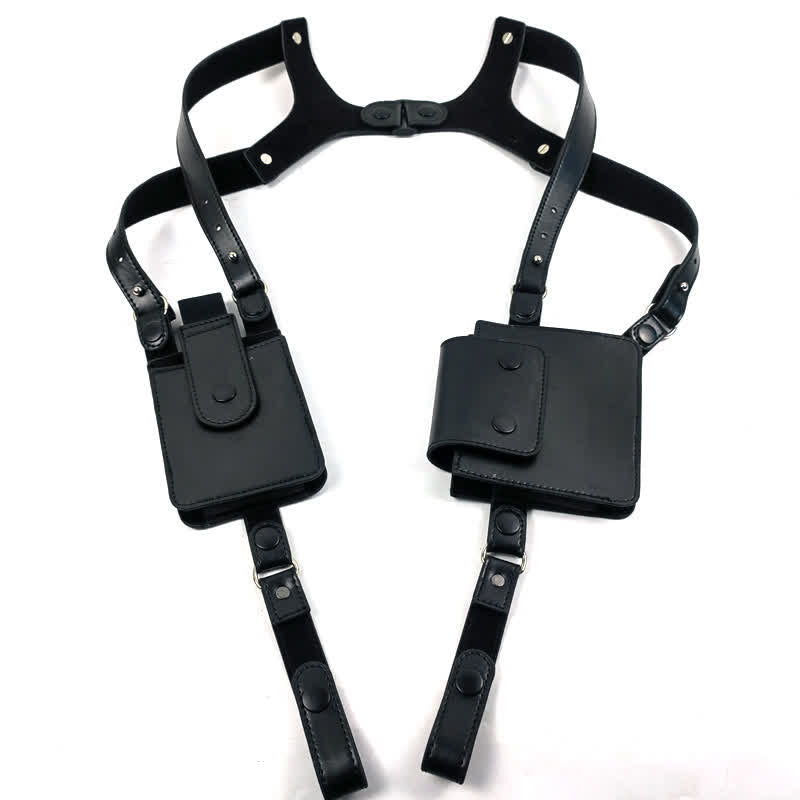 Sport-Doppelpack-Unterarm-Schultertasche mit Gürtelschlaufe - Schwarz - image 1