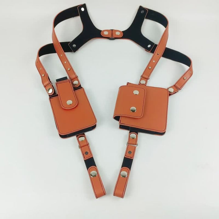 Sport-Doppelpack-Unterarm-Schultertasche mit Gürtelschlaufe - Braun - image 3