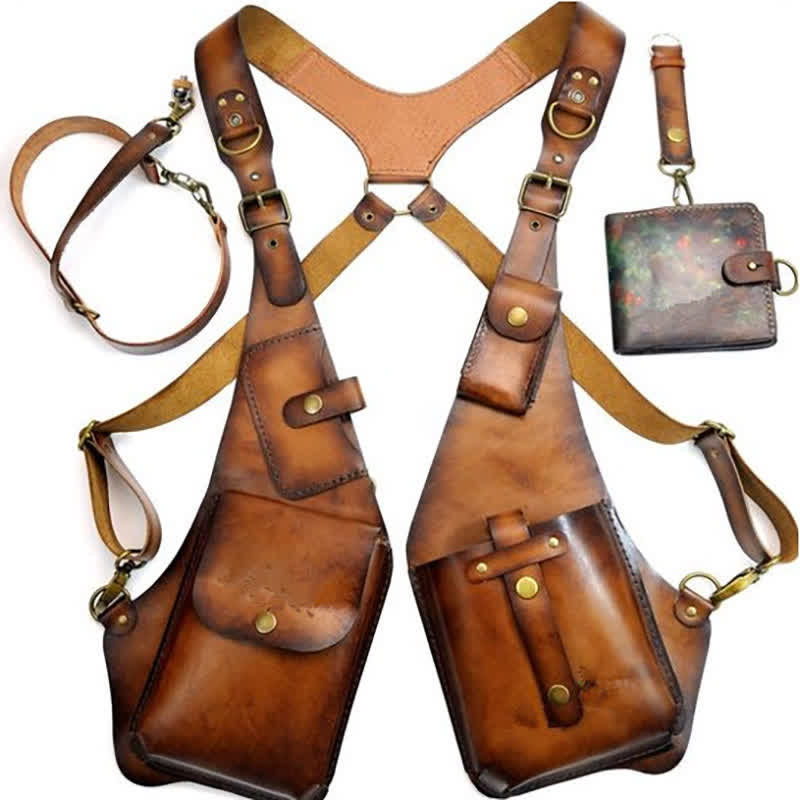Vintage Anti-Diebstahl-Gurt-Geldbörse Unterarm-Schultertasche - image 1