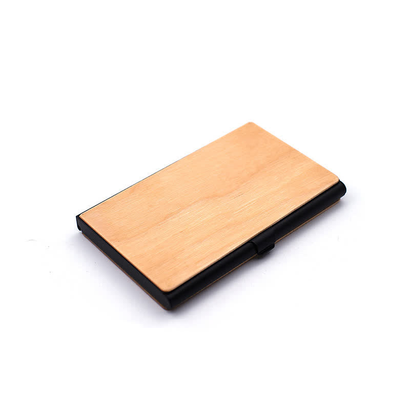 Visitenkartenetui aus Holz mit individueller Namensgravur - Kirsche / Schwarz - image 12