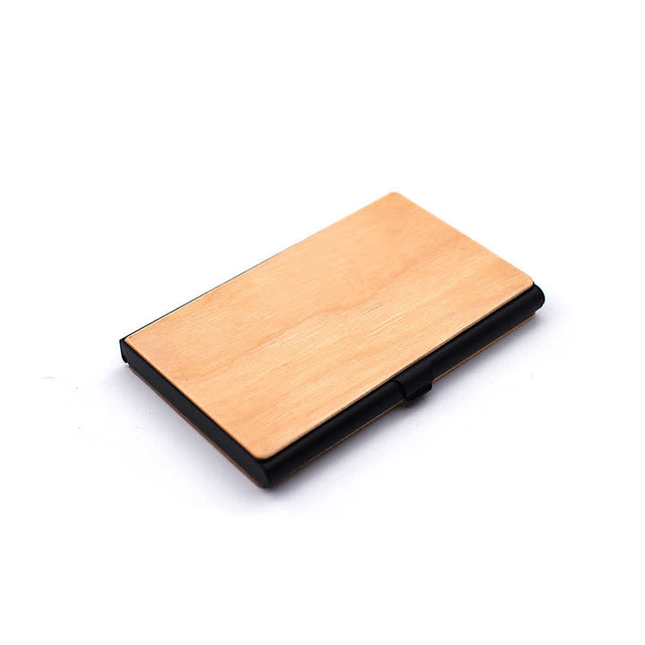 Visitenkartenetui aus Holz mit individueller Namensgravur - Kirsche / Schwarz - image 12