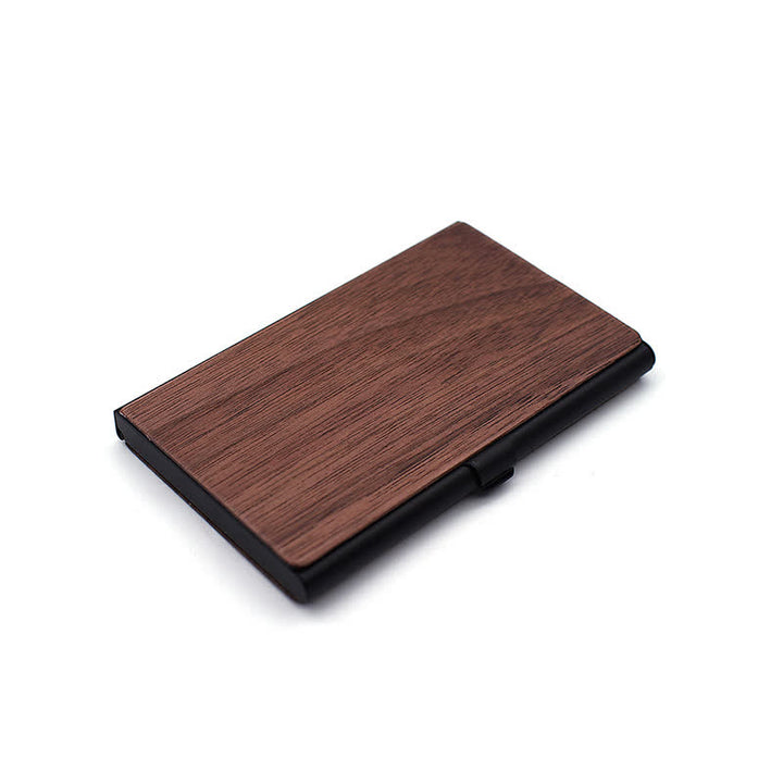 Visitenkartenetui aus Holz mit individueller Namensgravur - Schwarznuss / Schwarz - image 11