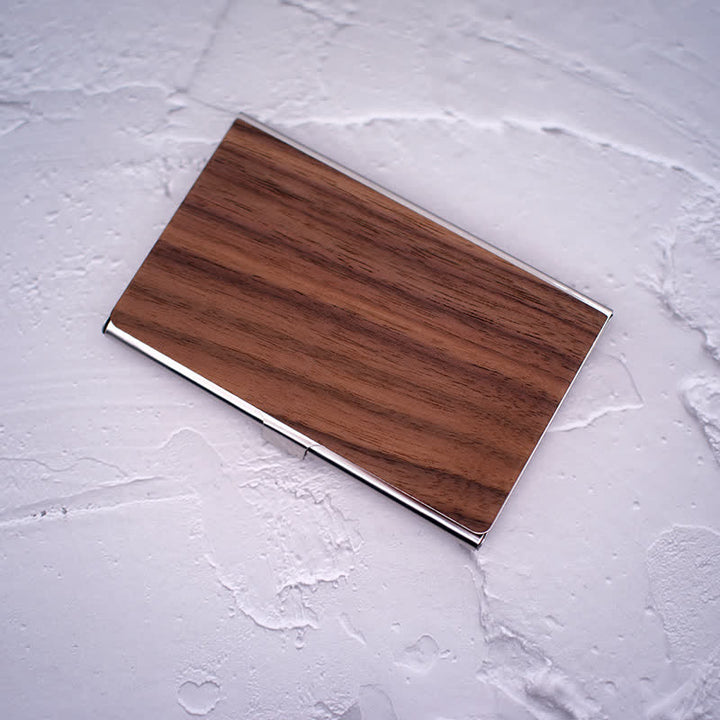 Visitenkartenetui aus Holz mit individueller Namensgravur - image 4