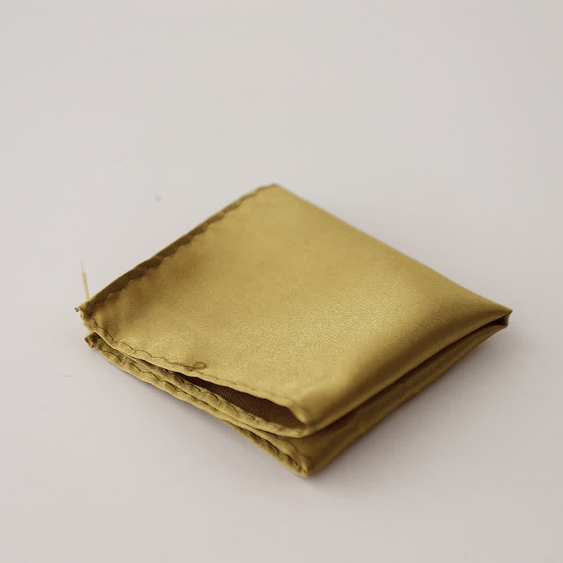 Schlichtes, einfarbiges Einstecktuch für Herren für Hochzeiten und Partys - Dunkles Khaki - image 35