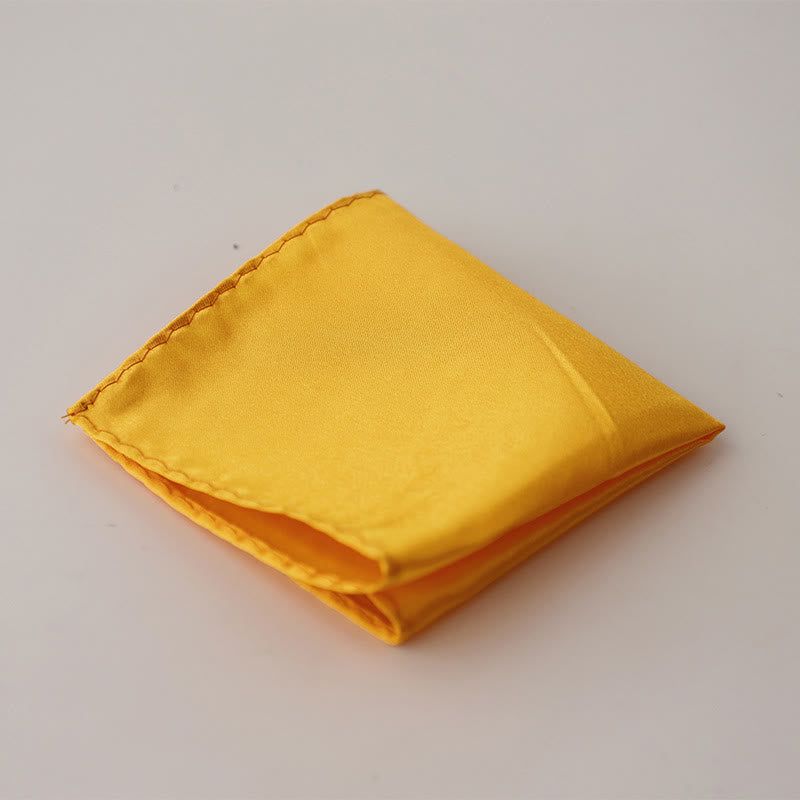 Schlichtes, einfarbiges Einstecktuch für Herren für Hochzeiten und Partys - Gold - image 33