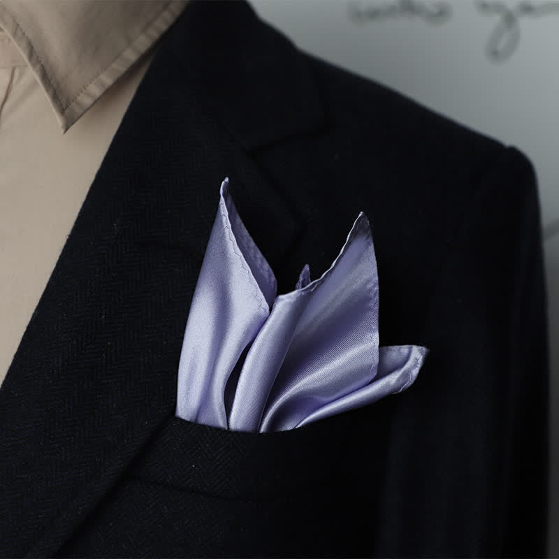 Schlichtes, einfarbiges Einstecktuch für Herren für Hochzeiten und Partys - image 12