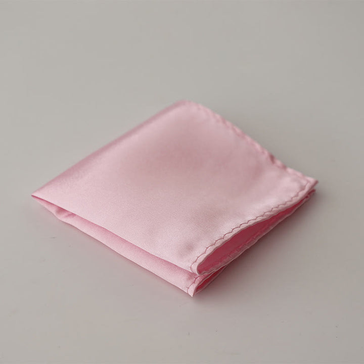 Schlichtes, einfarbiges Einstecktuch für Herren für Hochzeiten und Partys - Link Pink - image 21
