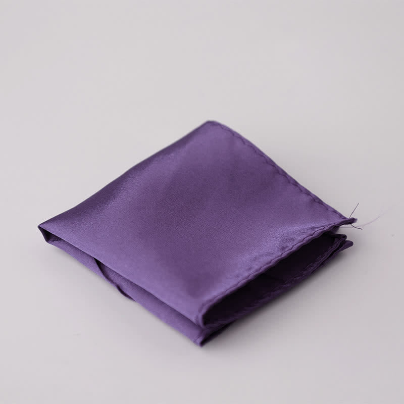 Schlichtes, einfarbiges Einstecktuch für Herren für Hochzeiten und Partys - BlauViolett - image 40