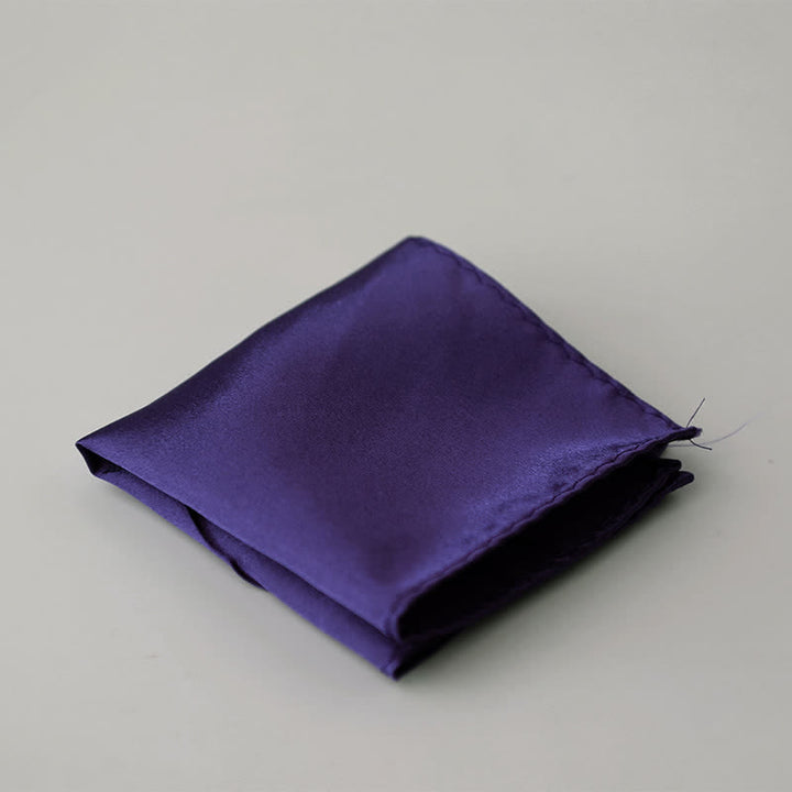 Schlichtes, einfarbiges Einstecktuch für Herren für Hochzeiten und Partys - Indigo - image 41
