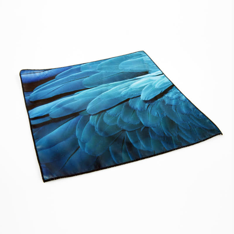 Luxuriöses blau-grünes Einstecktuch mit Federdruck für Herren - image 2
