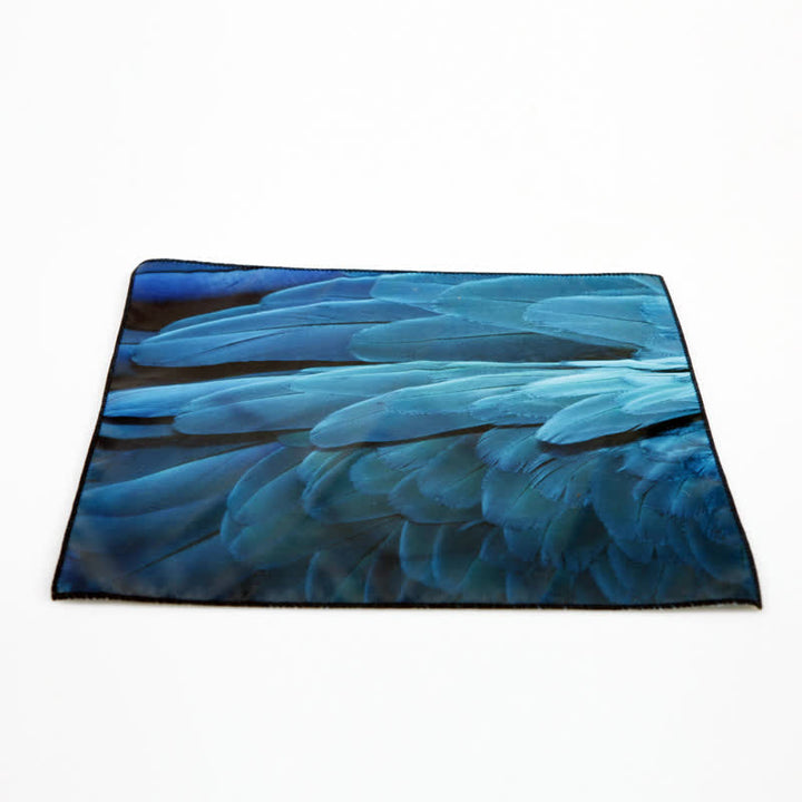 Luxuriöses blau-grünes Einstecktuch mit Federdruck für Herren - image 5