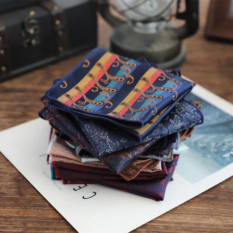 Herren-Einstecktuch im Vintage-Stil mit mehreren Mustern - image 2