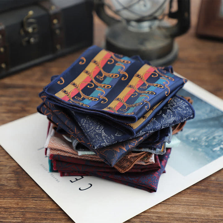 Herren-Einstecktuch im Vintage-Stil mit mehreren Mustern - image 2